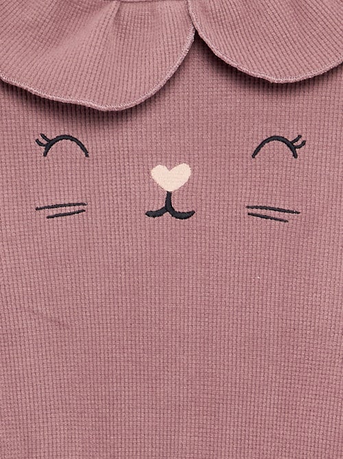 2-delige pyjama van gewafelde stof - Sweater + broek - Kiabi 2-delige pyjama van gewafelde stof - Sweater + broek - Kiabi