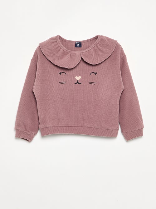 2-delige pyjama van gewafelde stof - Sweater + broek - Kiabi 2-delige pyjama van gewafelde stof - Sweater + broek - Kiabi