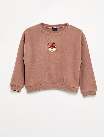 2-delige pyjama van gewafelde stof - trui + broek