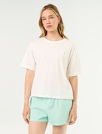 2-delige pyjamaset van katoenen jersey - T-shirt + short