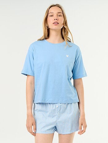 2-delige pyjamaset van katoenen jersey - T-shirt + short