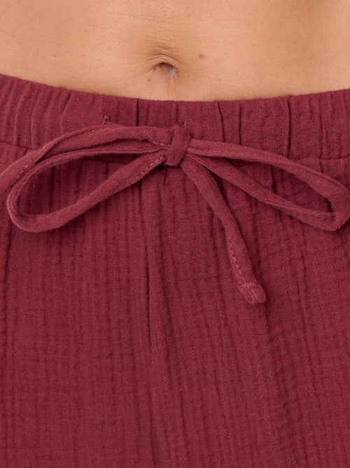 2-delige pyjama van katoengaas - Kiabi