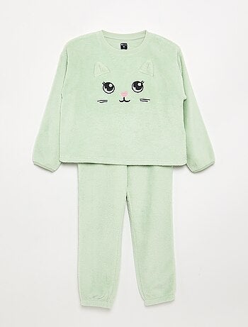 2-delige pyjama van koraalfleece - Sweatshirt + broek