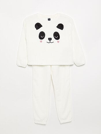 2-delige pyjama van koraalfleece - Sweatshirt + broek