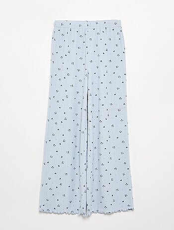 2-delige pyjama van pointellebreisel