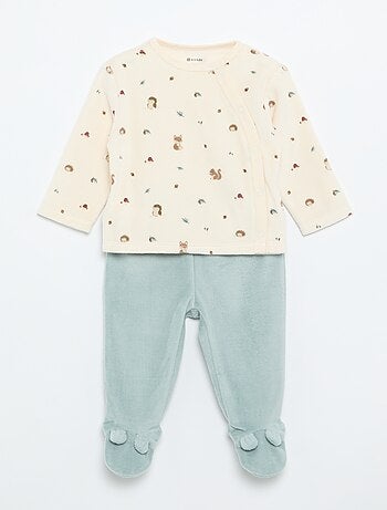 2-delige pyjama van velours