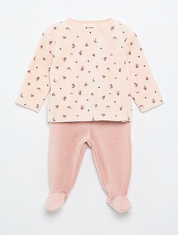 2-delige pyjama van velours