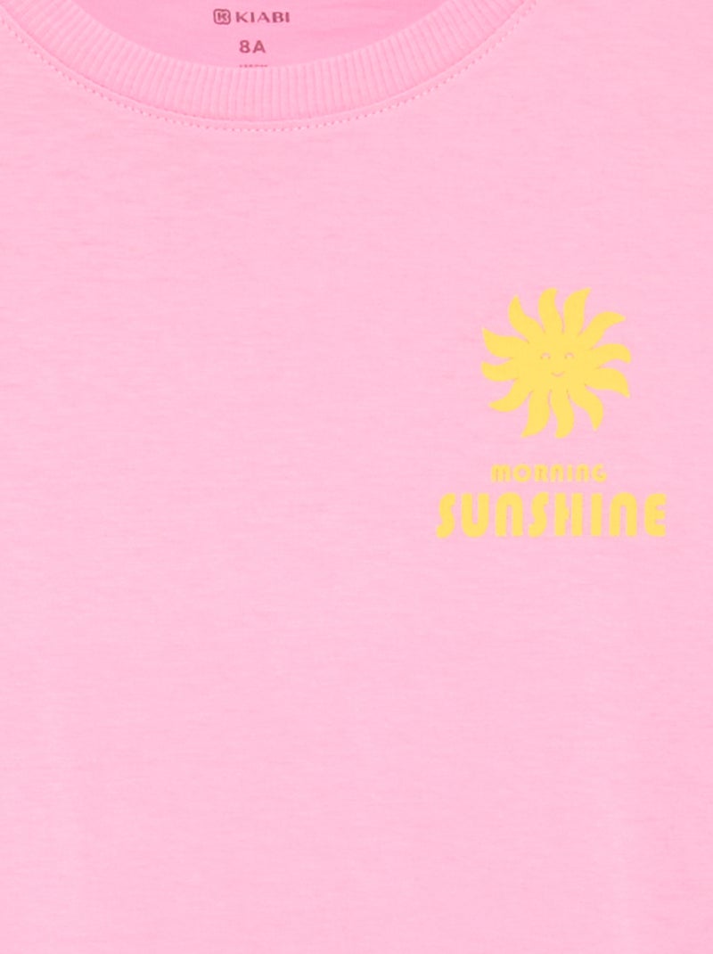 2-delige pyjamaset - short + T-shirt Rose - Kiabi