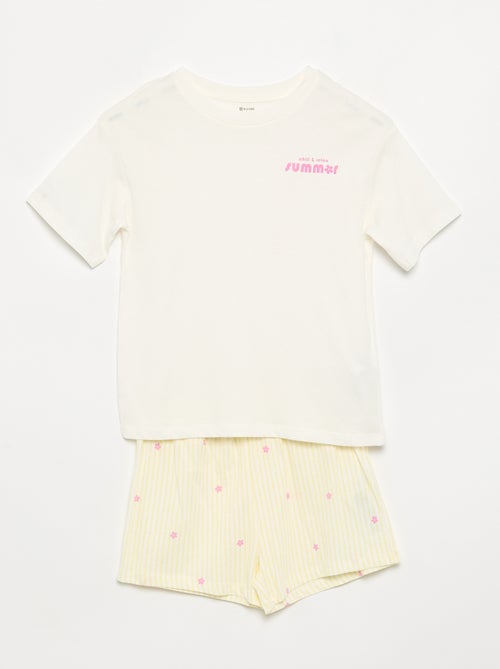 2-delige pyjamaset - short + T-shirt - Kiabi 2-delige pyjamaset - short + T-shirt - Kiabi