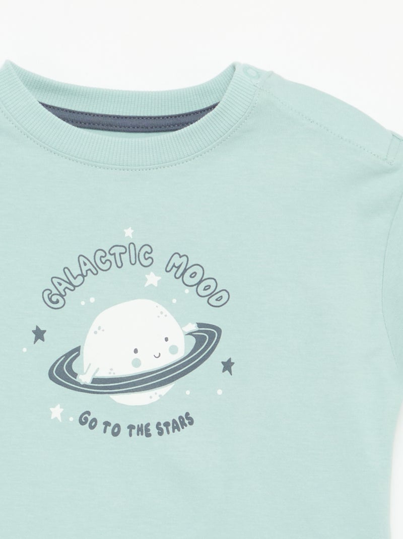 2-delige pyjamaset met short en T-shirt Blauw - Kiabi