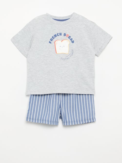 2-delige pyjamaset met short en T-shirt - Kiabi