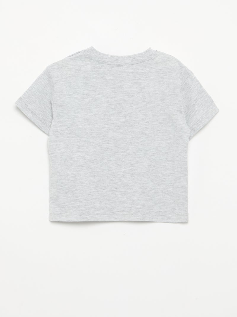 2-delige pyjamaset met short en T-shirt Grijs - Kiabi