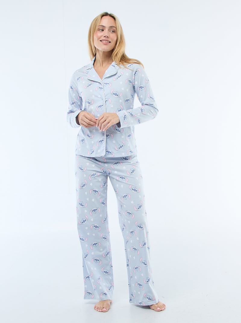 2-delige pyjamaset met 'Stitch'-print Blauw - Kiabi