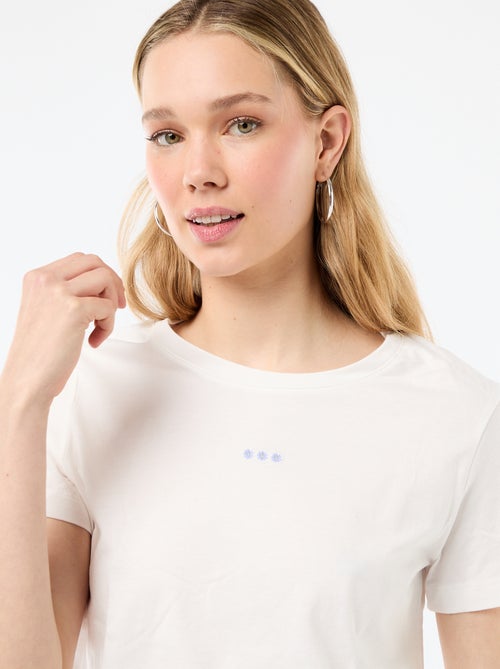 2-delige pyjamaset met T-shirt en geruite broek - Kiabi