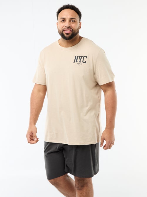 2-delige pyjamaset met T-shirt en korte broek - Kiabi