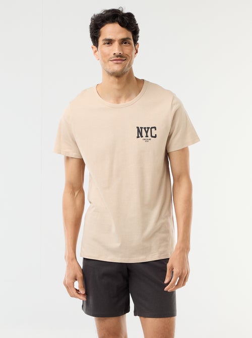 2-delige pyjamaset met T-shirt en korte broek - Kiabi