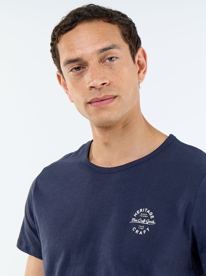 2-delige pyjamaset met T-shirt en korte broek Blauw - Kiabi