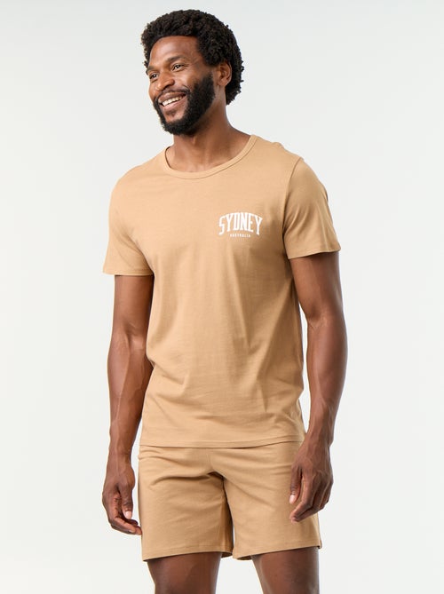 2-delige pyjamaset met T-shirt en korte broek - Kiabi