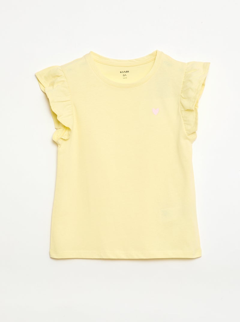 2-delige pyjamaset met T-shirt en korte broek Geel - Kiabi