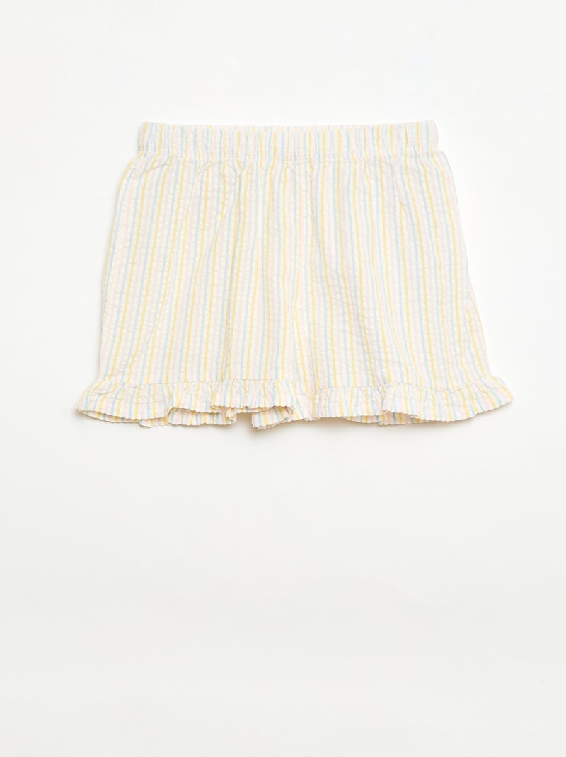 2-delige pyjamaset met T-shirt en korte broek Geel - Kiabi