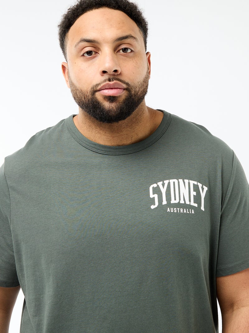 2-delige pyjamaset met T-shirt en korte broek Groen - Kiabi