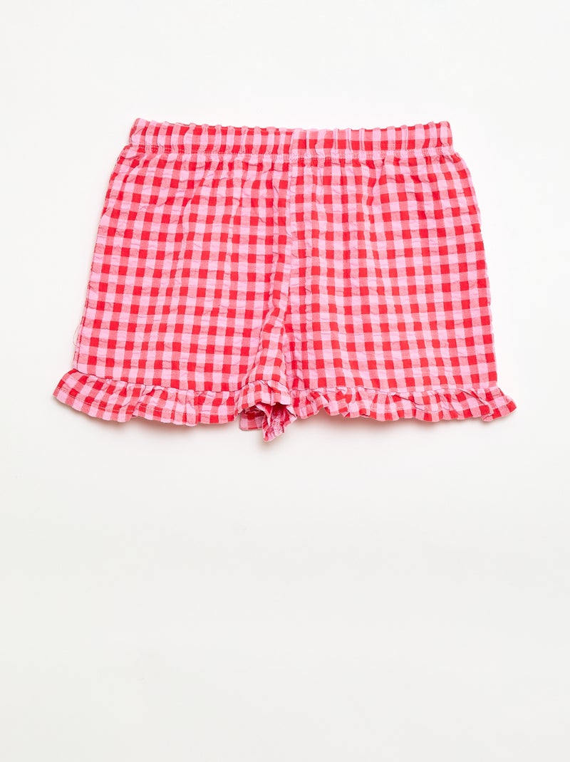 2-delige pyjamaset met T-shirt en korte broek Wit - Kiabi