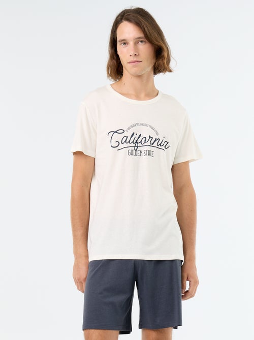2-delige pyjamaset met T-shirt en korte broek - Kiabi