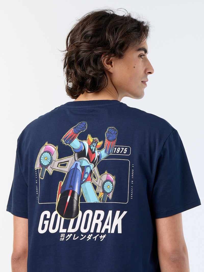 2-delige pyjamaset met T-shirt en short 'Goldorak' Grijs - Kiabi