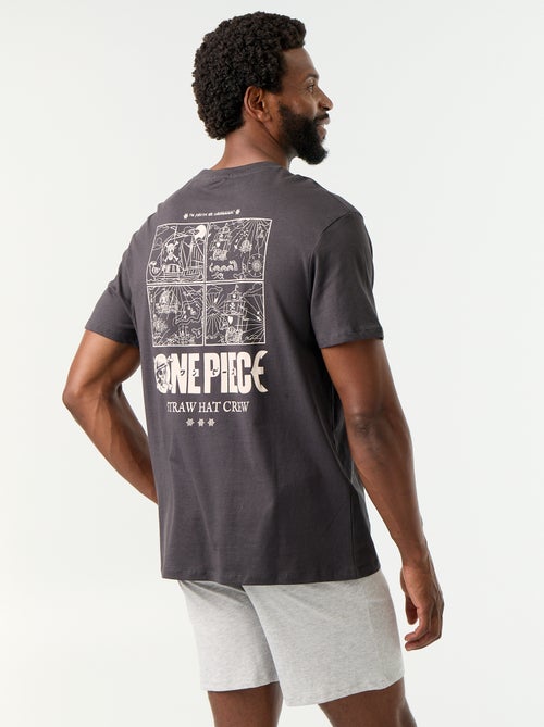 2-delige pyjamaset met T-shirt en short 'One Piece' - Kiabi 2-delige pyjamaset met T-shirt en short 'One Piece' - Kiabi