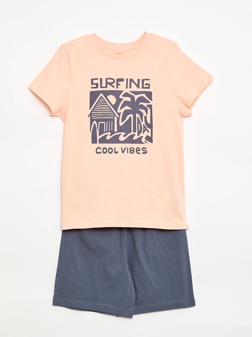 2-delige pyjamaset short + T-shirt - Kiabi
