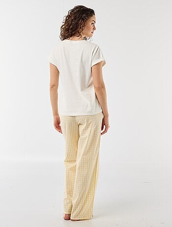 2-delige pyjamaset met T-shirt en gestreepte broek