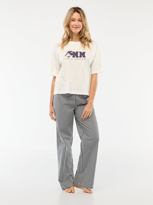 2-delige pyjamaset T-shirt + popeline broek 'Angel' - Kiabi