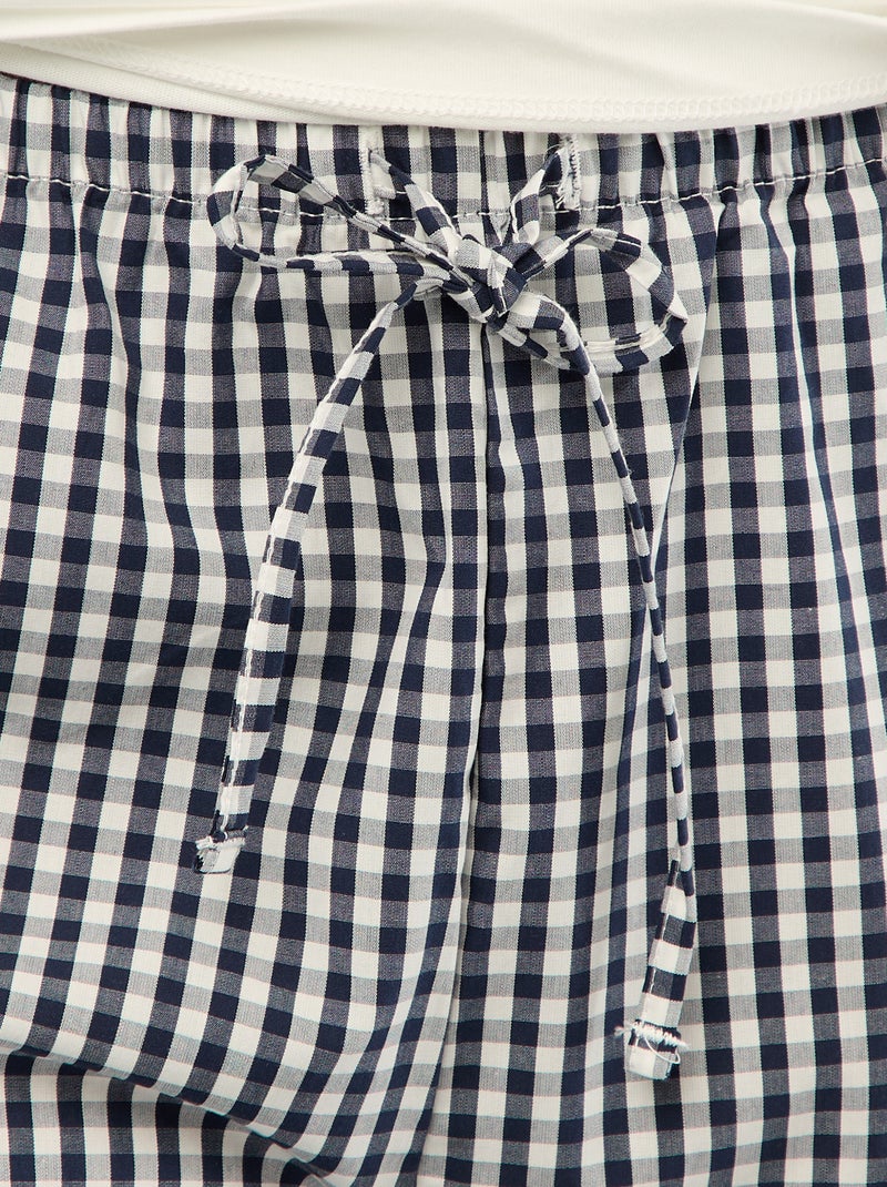 2-delige pyjamaset T-shirt + popeline broek 'Angel' Blauw - Kiabi