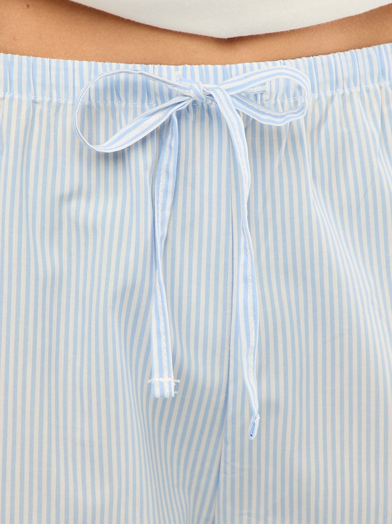 2-delige pyjamaset T-shirt + popeline broek 'Angel' Wit - Kiabi