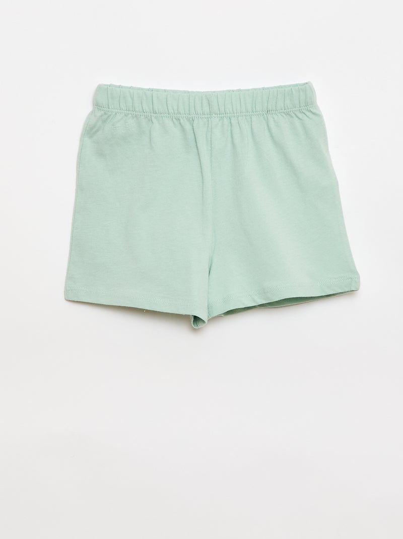 2-delige pyjamaset T-shirt + short Blauw - Kiabi