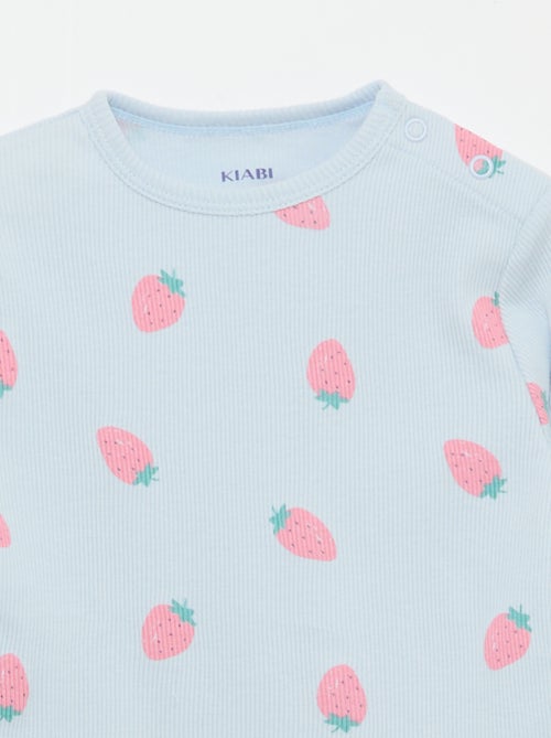 2-delige pyjamaset van geribd katoen - Kiabi