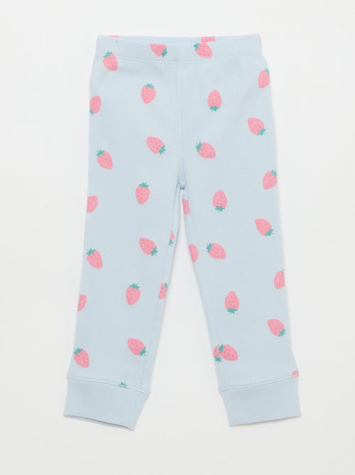 2-delige pyjamaset van geribd katoen - Kiabi