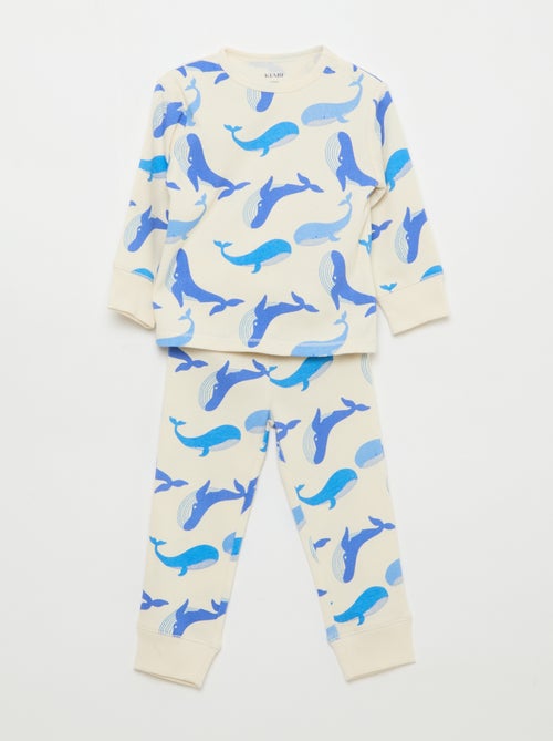 2-delige pyjamaset van geribd katoen - Kiabi