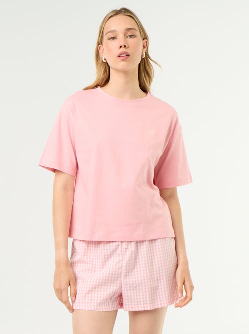 2-delige pyjamaset van katoenen jersey - T-shirt + short - Kiabi 2-delige pyjamaset van katoenen jersey - T-shirt + short - Kiabi