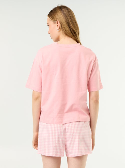 2-delige pyjamaset van katoenen jersey - T-shirt + short - Kiabi 2-delige pyjamaset van katoenen jersey - T-shirt + short - Kiabi