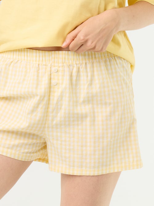 2-delige pyjamaset van katoenjersey - T-shirt + short - Kiabi