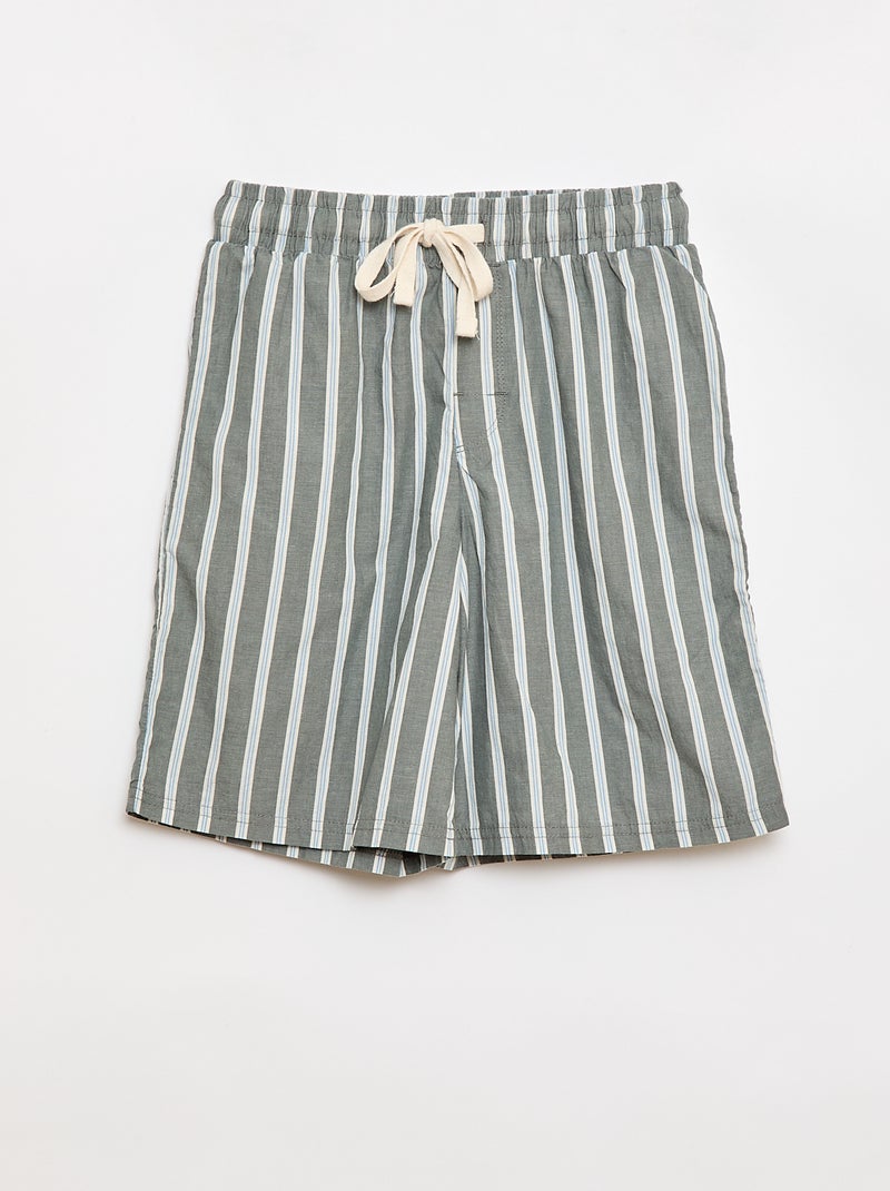 2-delige pyjamashort Groen - Kiabi