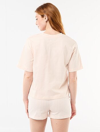 2-delige pyjamashort met 'Vice Versa'-print