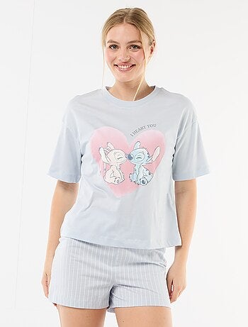 2-delige pyjamashort met 'Vice Versa'-print