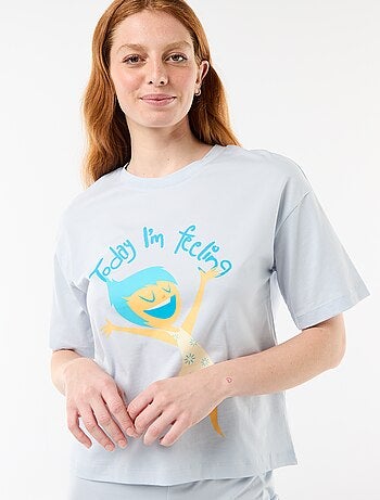 2-delige pyjamashort met 'Vice Versa'-print