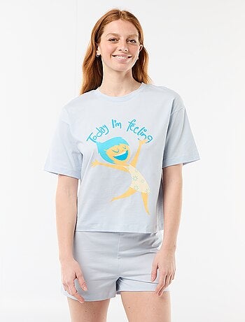 2-delige pyjamashort met 'Vice Versa'-print