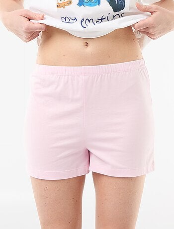 2-delige pyjamashort met 'Vice Versa'-print