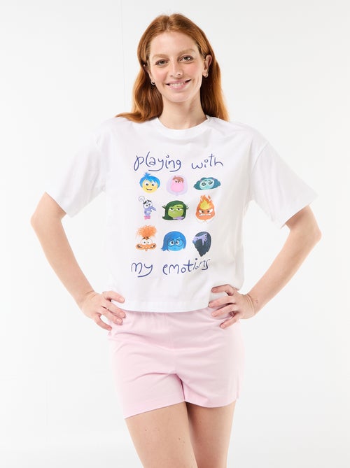 2-delige pyjamashort met 'Vice Versa'-print - Kiabi