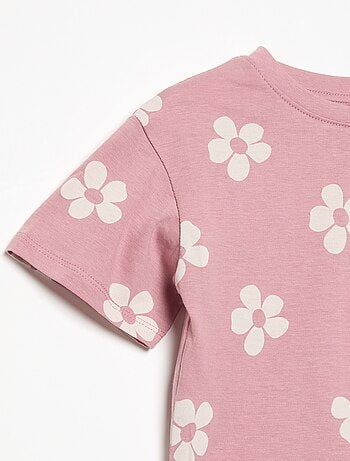2-delige pyjamashort van bedrukt jerseytricot