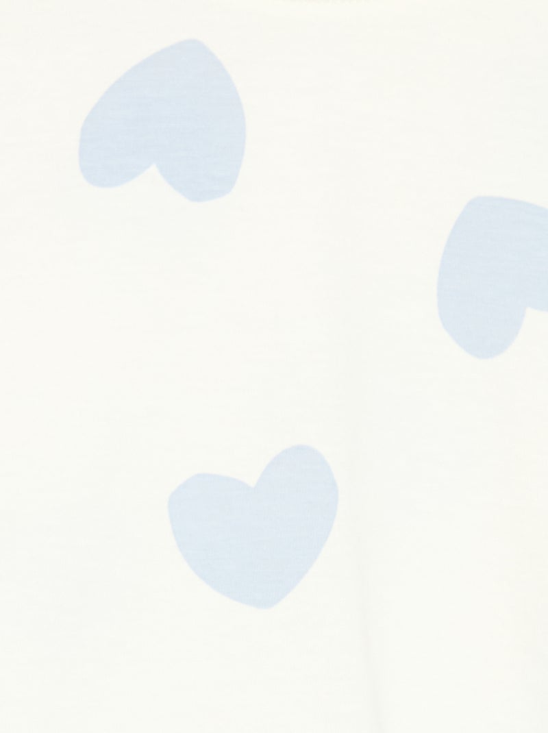 2-delige pyjamashort van jersey met print Wit - Kiabi